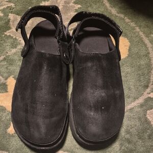 UGG Ladies Black Suede Sandals